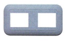 PLATE-2 GANG-4 DEVICE BLUE
